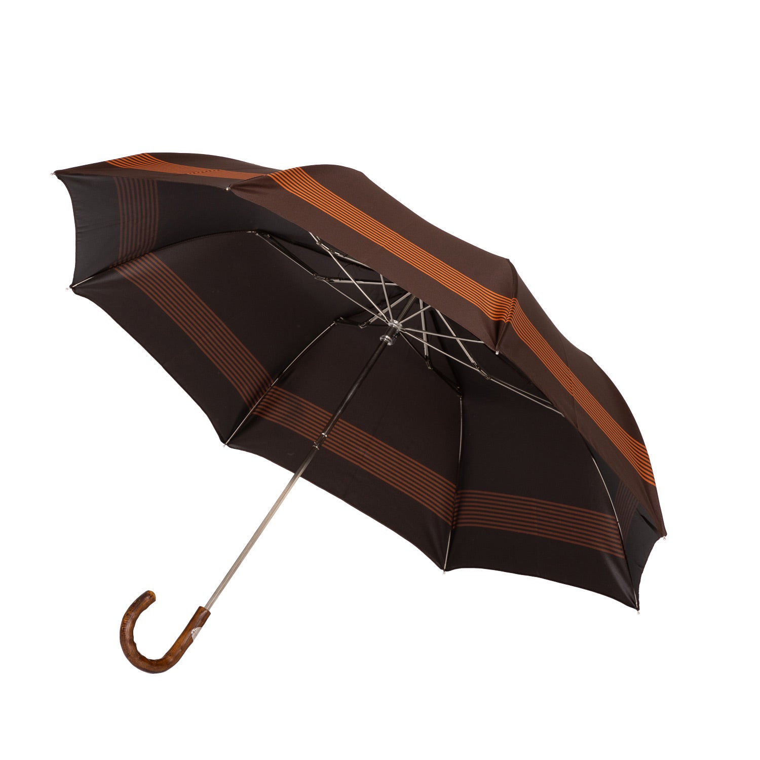 Limited Edition: Francesco Maglia x MJ: Pocket Umbrella "The Folding MJ Edition" with Chestnut Wood Handle
